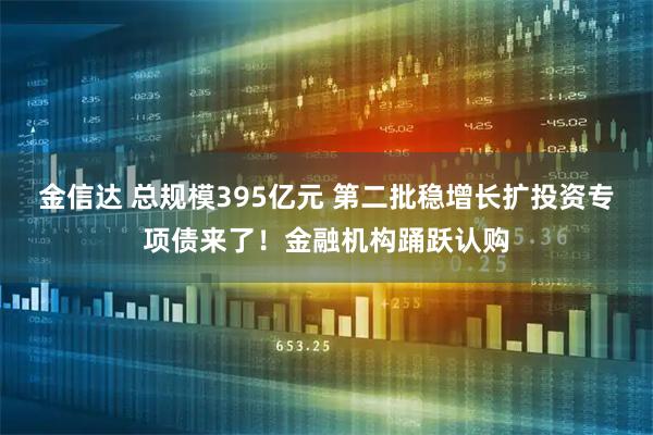 金信达 总规模395亿元 第二批稳增长扩投资专项债来了！金融机构踊跃认购