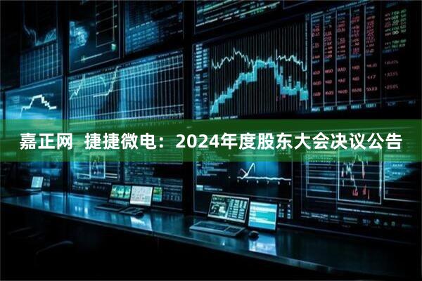 嘉正网  捷捷微电：2024年度股东大会决议公告